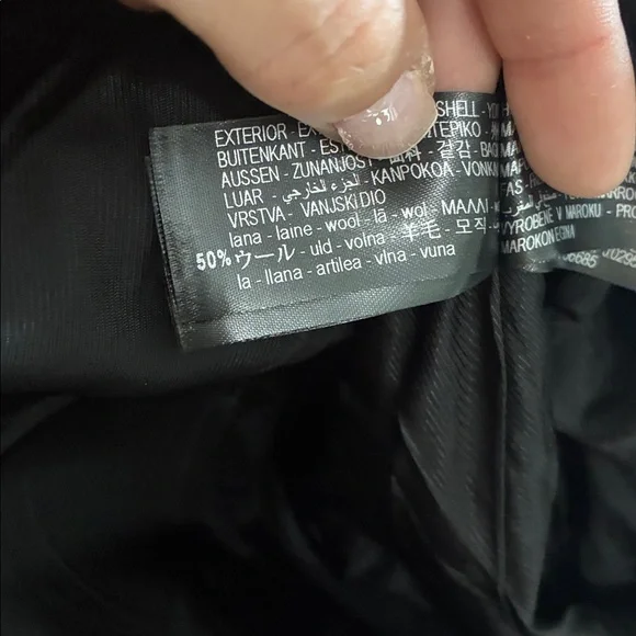 Zara Black Long Dress Pea Coat Size Medium - Picture 13 of 15
